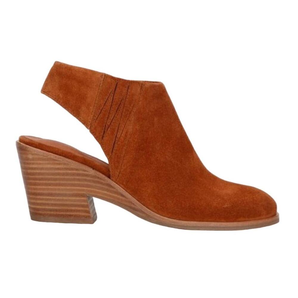 Gentle Souls Suede Slingback Mules Whiskey Brown 7.5